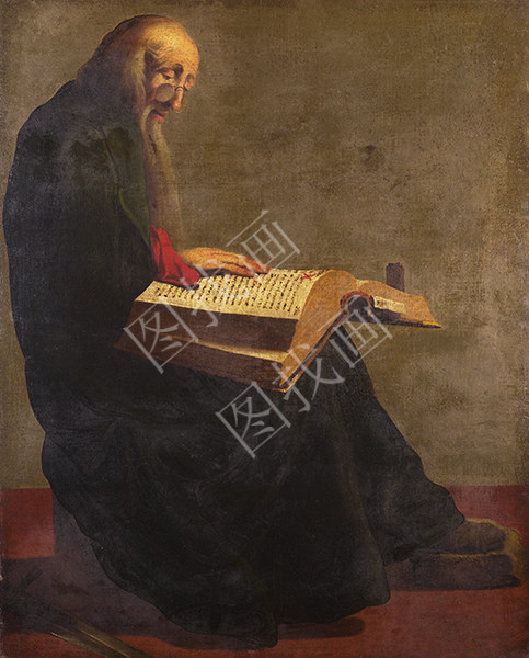 Saint Paul seated reading